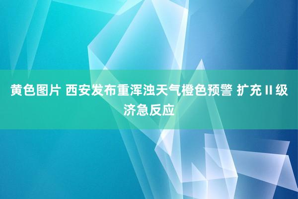 黄色图片 西安发布重浑浊天气橙色预警 扩充Ⅱ级济急反应