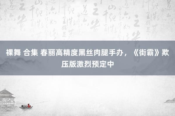 裸舞 合集 春丽高精度黑丝肉腿手办，《街霸》欺压版激烈预定中