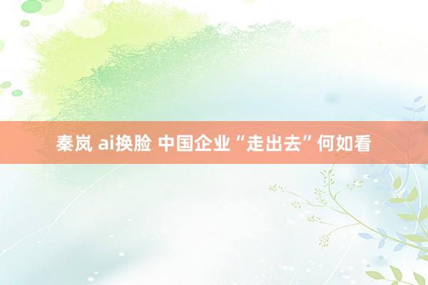 秦岚 ai换脸 中国企业“走出去”何如看