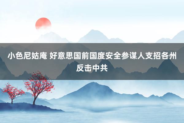 小色尼姑庵 好意思国前国度安全参谋人支招各州反击中共