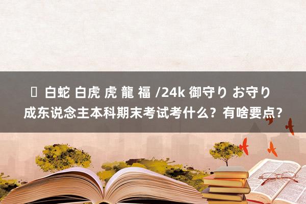 ✨白蛇 白虎 虎 龍 福 /24k 御守り お守り 成东说念主本科期末考试考什么？有啥要点？