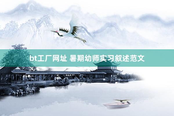 bt工厂网址 暑期幼师实习叙述范文
