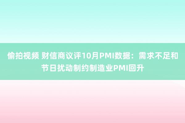 偷拍视频 财信商议评10月PMI数据：需求不足和节日扰动制约制造业PMI回升