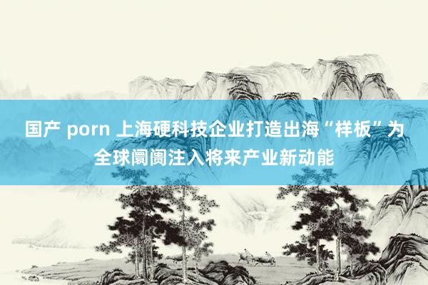 国产 porn 上海硬科技企业打造出海“样板”为全球阛阓注入将来产业新动能